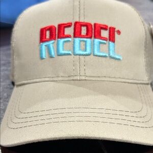 Tan Cap with REBEL Embroidery